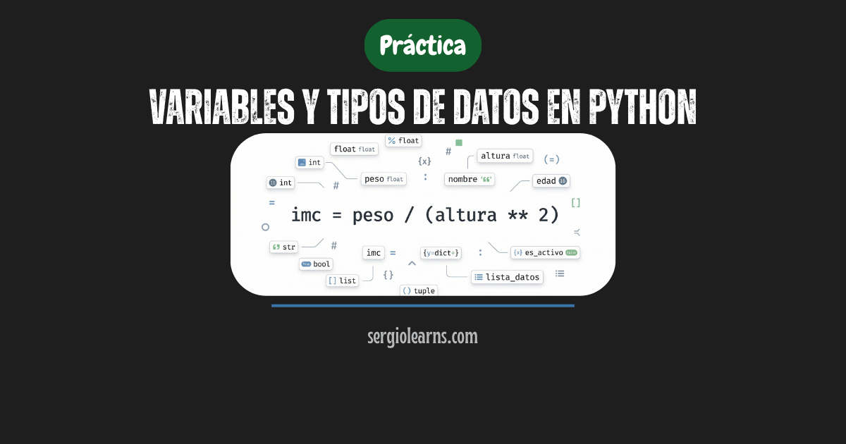 variables y tipos de datos en Python práctica