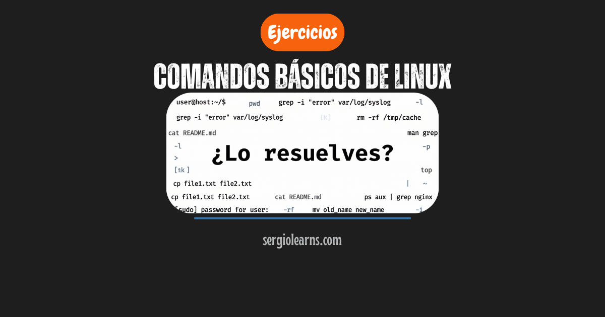 comandos básicos de Linux ejercicios resueltos chuletario terminal