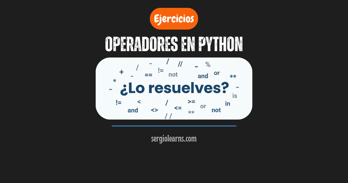 operadores en Python ejercicios
