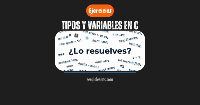 tipos y variables en C ejercicios resueltos chuletario