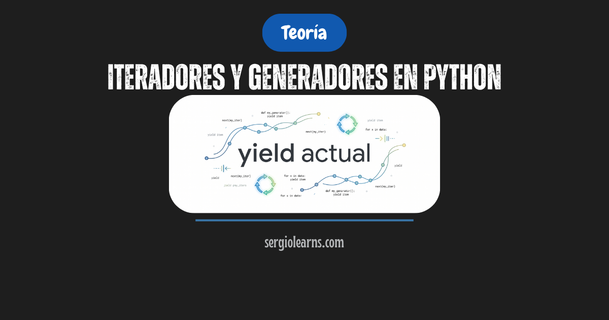 iteradores y generadores en Python iter next yield guía
