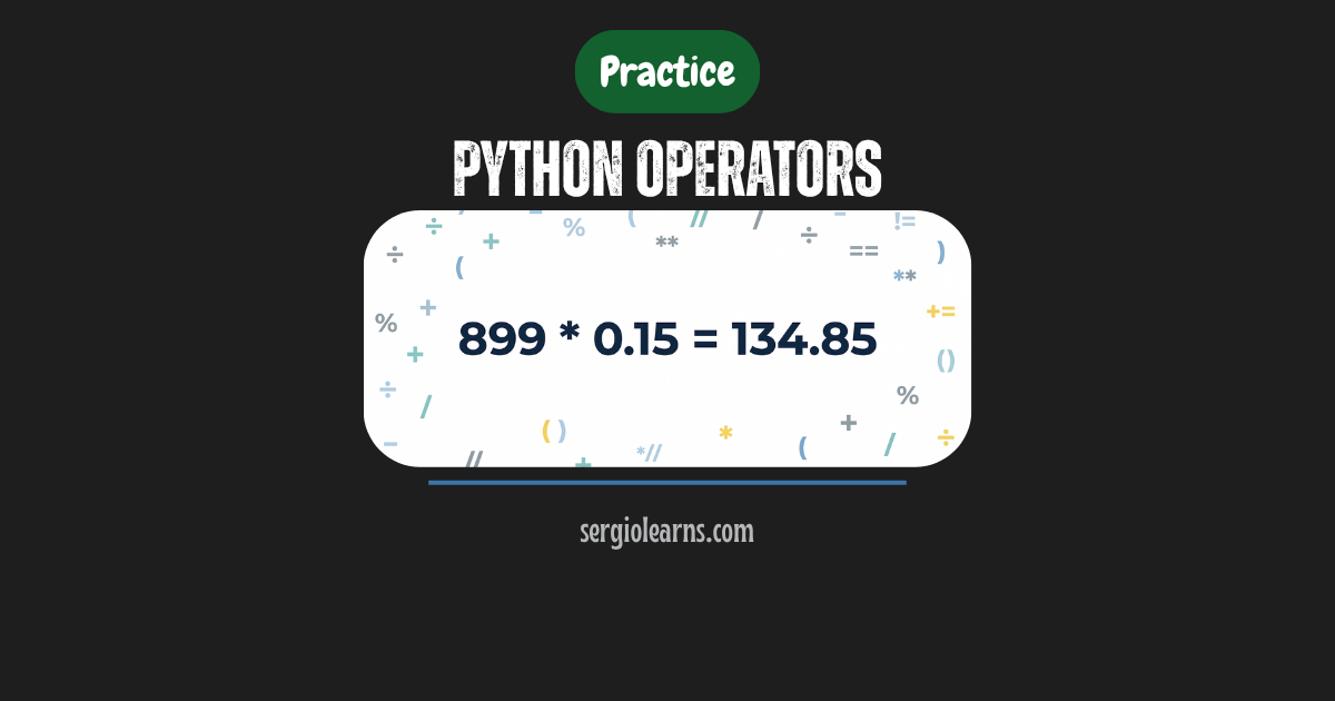 Python operators practice VS Code real programs
