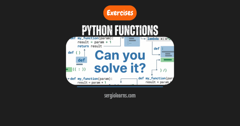 Python functions exercises solutions cheat sheet