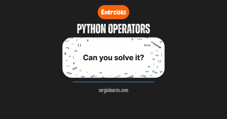 Python operators exercises solutions cheat sheet