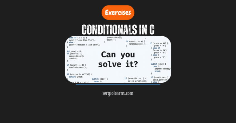 Conditionals in C exercises if else switch solutions cheat sheet Fedora