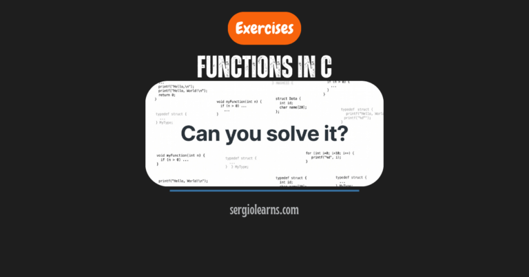 functions in C exercises pass by reference solutions cheat sheet IC2 Fedora