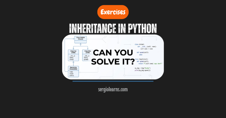 Python inheritance exercises solutions super polymorphism hierarchy cheat sheet