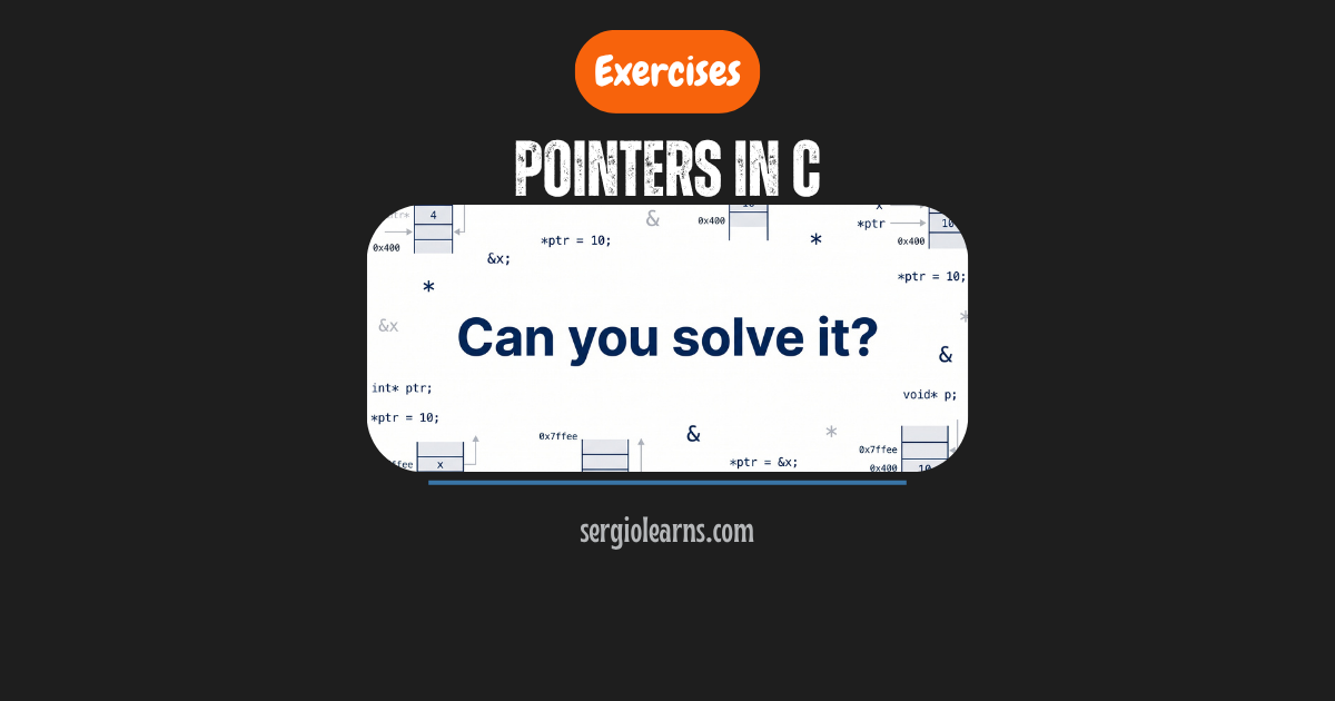 pointers in C exercises solutions cheat sheet memory Fedora
