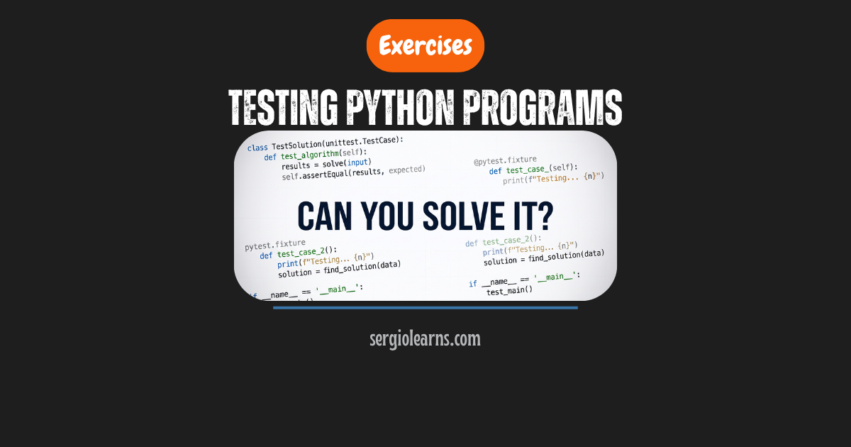 Python testing exercises unittest black box TDD solutions cheat sheet FP2