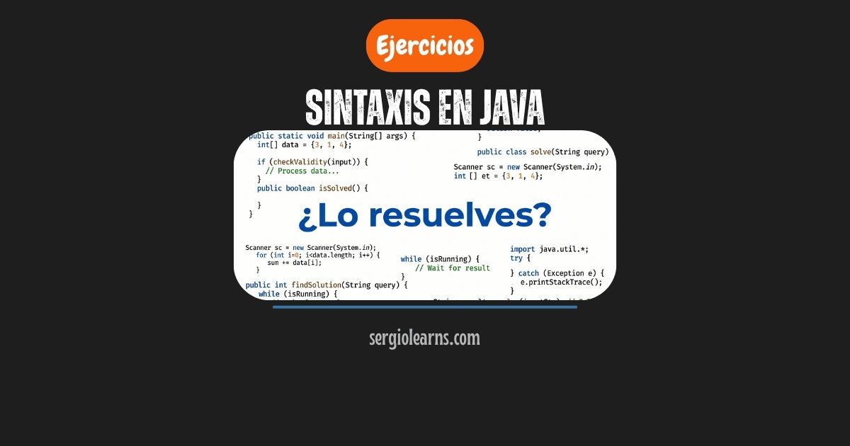 sintaxis Java ejercicios
