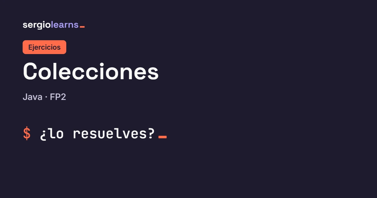 Portada del artículo de ejercicios sobre colecciones en Java