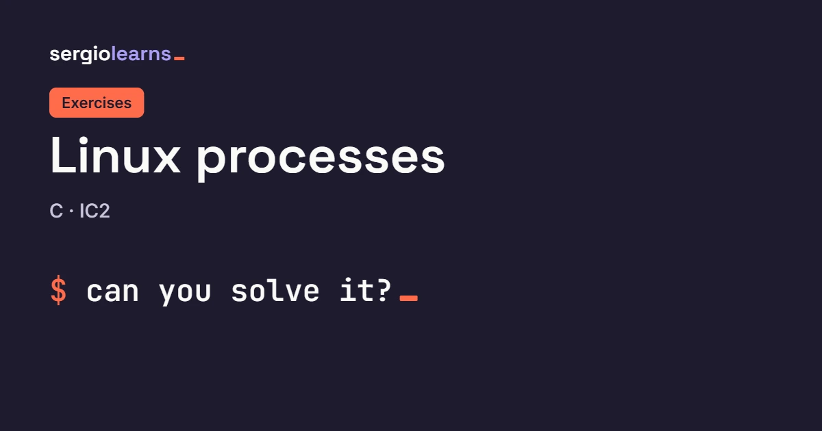 Cover of the Linux processes in C exercises